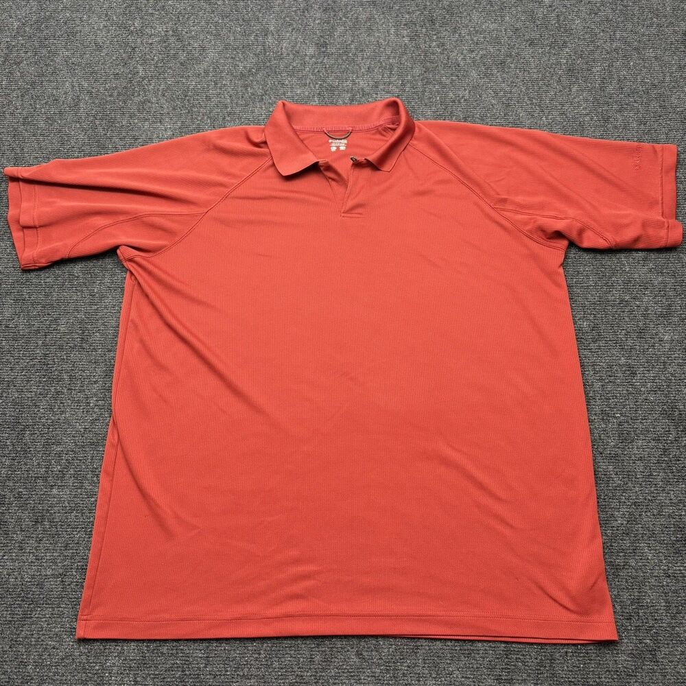 Columbia Sportswear Men's XL Dark Red Short Sleeve Performance Golf Polo Shirt